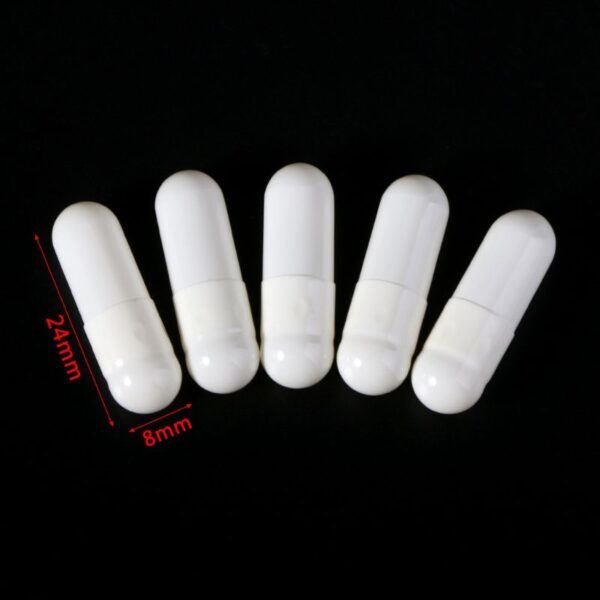 1000PCS White Gelatin Empty Capsules Hollow Gelatin Capsules Empty Pill Capsule Microdose