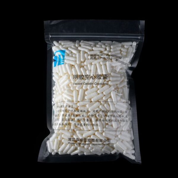 1000PCS White Gelatin Empty Capsules Hollow Gelatin Capsules Empty Pill Capsule Microdose